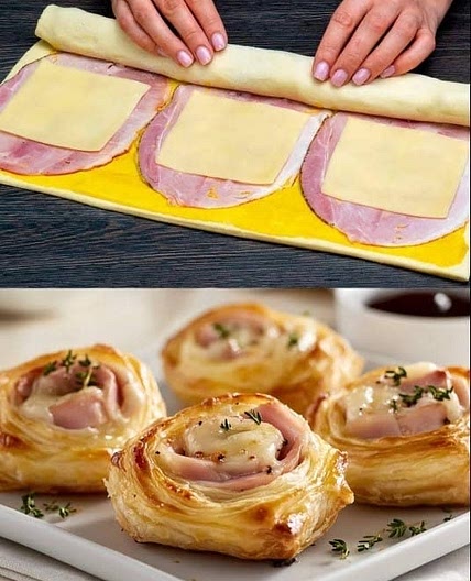 Ham and cheese pinwheels 