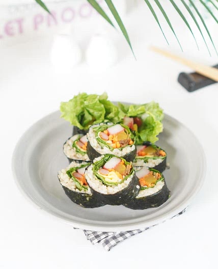 상추김밥 현미김밥 이색김밥 말기 여름 점심도시락메뉴