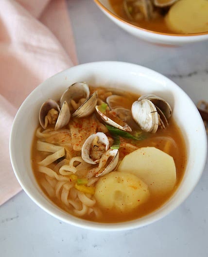 김치칼국수 얼큰이칼국수 바지락 칼국수 끓이는법