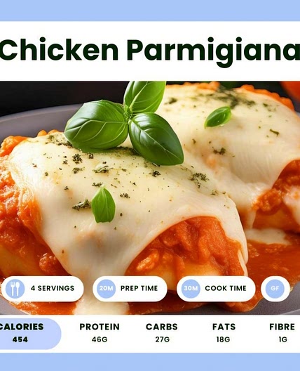 Chicken parmigana 459 cal high protein *
