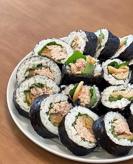 묵은지 참치김밥 맛있게 싸는법 참치마요김밥 만들기