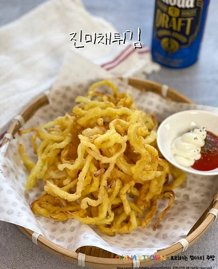 진미채튀김 만들기 오징어채 튀김 진미채 맥주안주 레시피