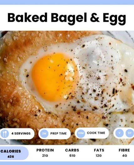 Bagel and  egg 237cal *