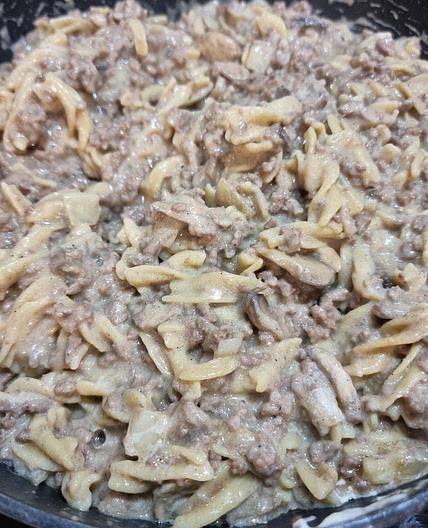 Minced Beef Stroganoff