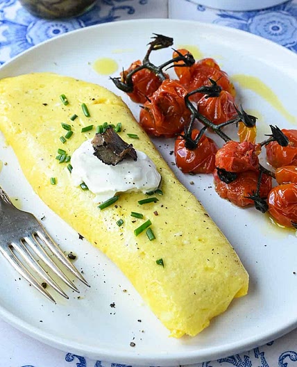 Truffle Omelet with Crème Fraîche