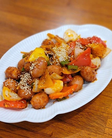 소세지야채볶음 어른들 입맛 사로잡는 매콤소스 만들기 쏘야볶음 10분컷 요리