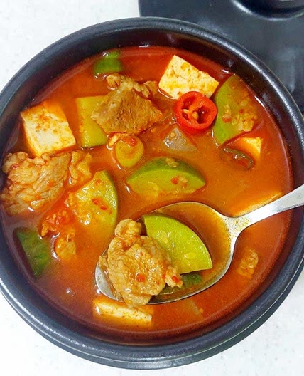 애호박 고추장찌개 만드는법 돼지고기 애호박 고추장찌개 레시피