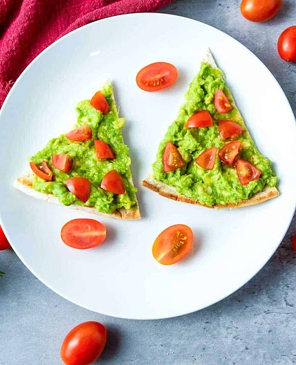 Festive Avocado Pita Tree Appetizers