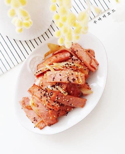사각햄요리 햄야채볶음 레시피