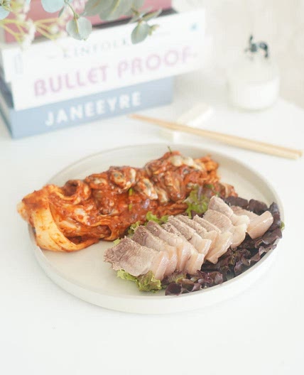 돼지고기 수육 삶는법 압력솥 수육 보쌈 삶기 진담김치 굴 김장김치 필수~