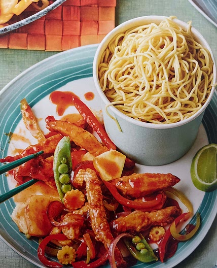 Crispy chicken with sweet and sour sauce