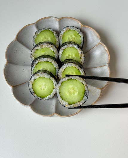 오이김밥 + 쌈장