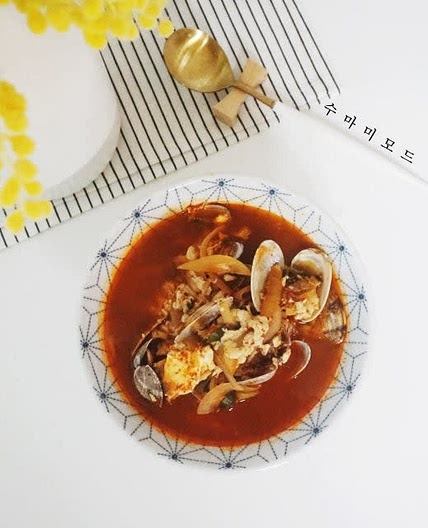 바지락 순두부찌개 레시피