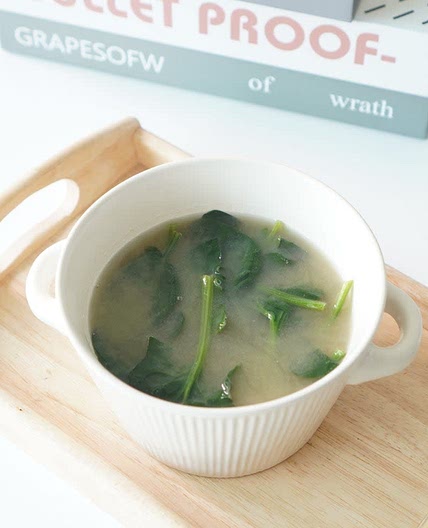 시금치된장국 만드는법 디포리육수 끓여서~