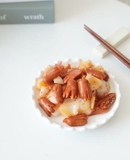 비엔나소세지문어 소시지양파볶음 요리