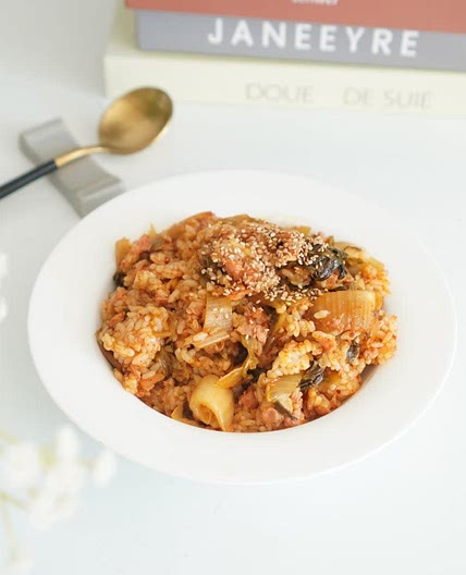 버터 햄 스팸김치볶음밥 만드는법