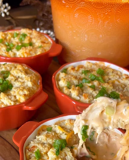 Crack Chicken Soup w/ Cheddar Bay Biscuit Topping