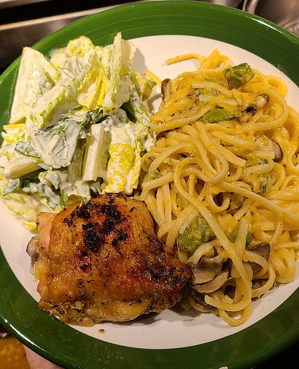 Squash parmesan linguine
