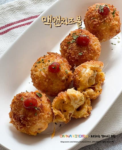 맥앤치즈 만들기 맥앤치즈볼 맥주 안주 마카로니 치즈볼 만들기
