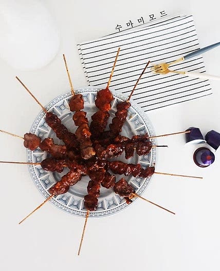 염통꼬치 레시피