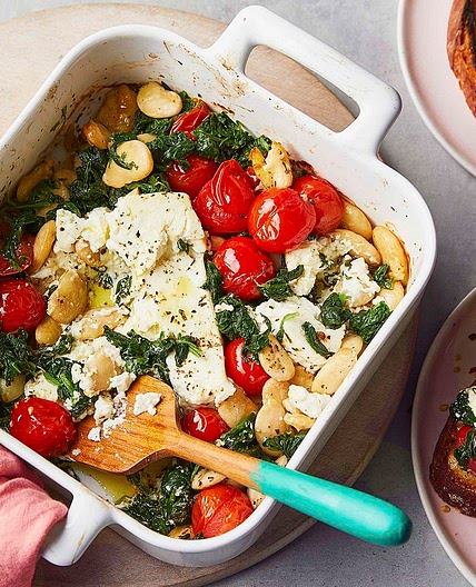Butter bean and feta bake