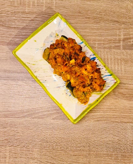 Courgette farcie feta et patate douce