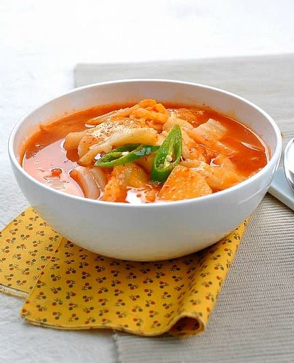 김치수제비