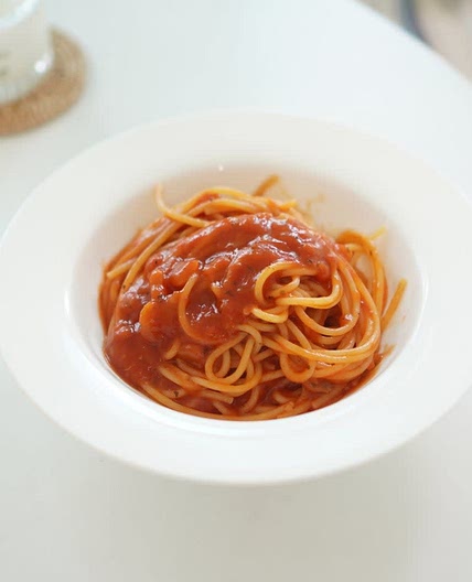 토마토 파스타 스파게티 만들기 소스는 시판용으로~