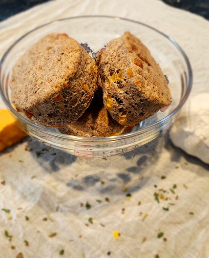 Whole wheat cheddar garlic biscuits