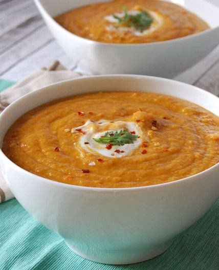 Moroccan Carrot Red Lentil Soup