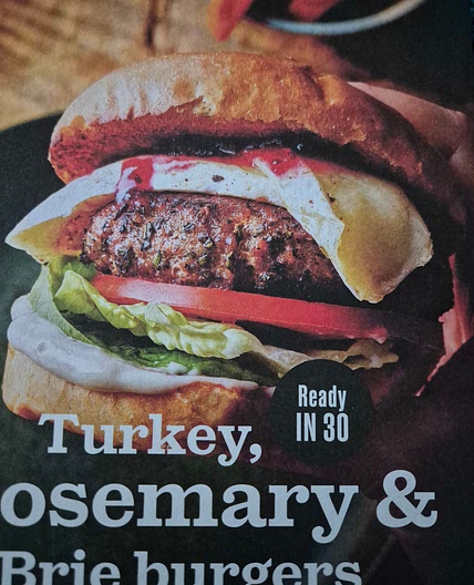 Turkey, rosemary & brie burgers