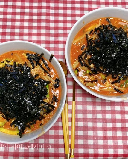 [얼큰 칼국수 만들기] 속초 장칼국수 스타일 장칼국수 끓이는법