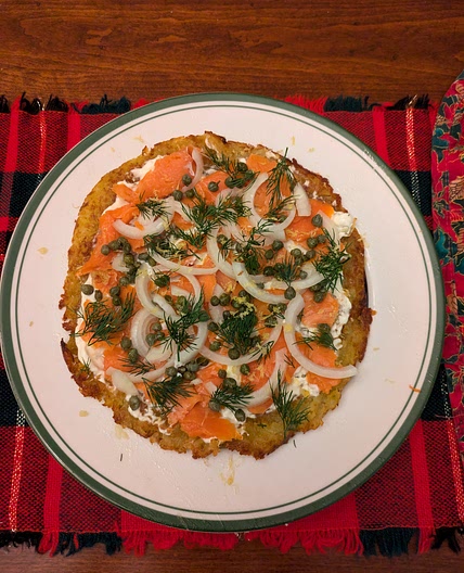 Potato Rosti with smoked salmom