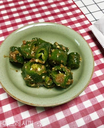 [오이고추무침] 김치 대신 밥도둑 반찬 아삭이고추 된장무침