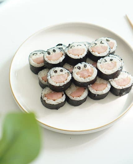 간단김밥 햄김밥 싸서 해결~