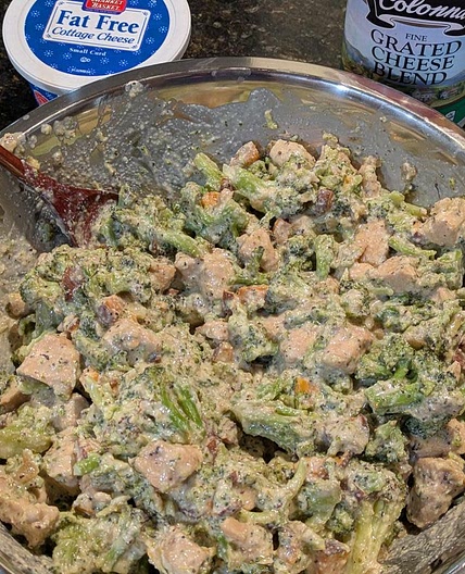 Chicken Alfredo with Potatoes and Broccoli