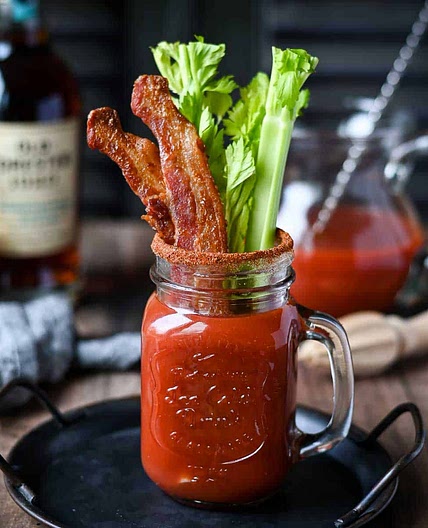 Bourbon Bloody Mary with Bacon