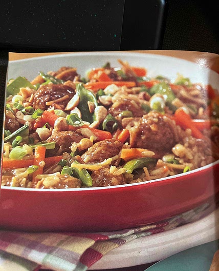 Pillsbury Asian Meatball and rice toss