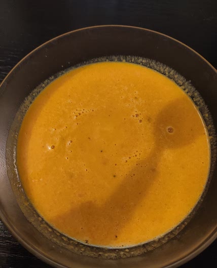 Velouté de potimarron et carottes