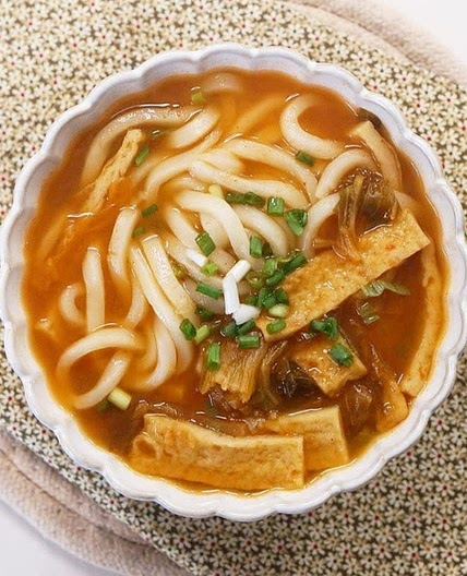 칼칼한 투다리 김치우동 김치어묵우동 만들기