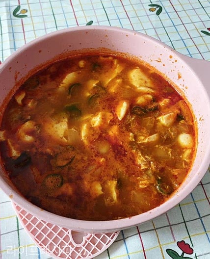 [순두부찌개 끓이는법] 조인성 순두부찌개 초간단 고추참치 순두부찌개