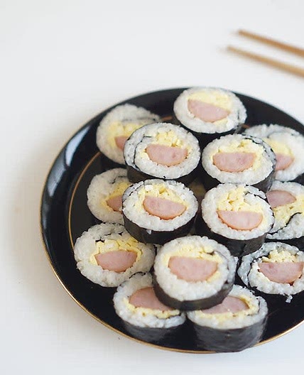 계란김밥 만들기 햄김밥 이렇게 해서 먹어요