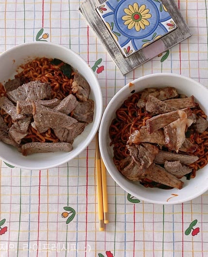 [앵그리 짜파구리] 기생충 짜파구리 채끝 짜파구리 맛있게 끓이는법