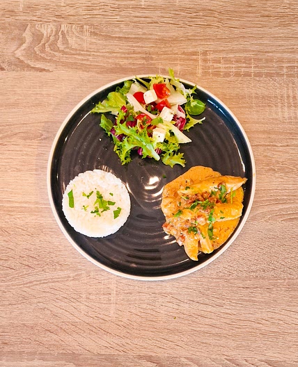 Aiguillettes de Poulet avec Sauce Crémeuse au Chorizo
