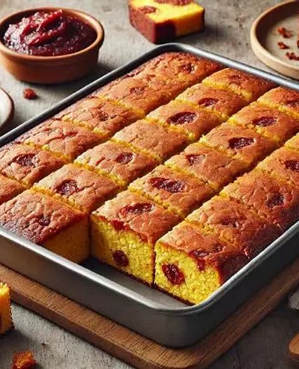 Bolo de Fubá com Goiabada
