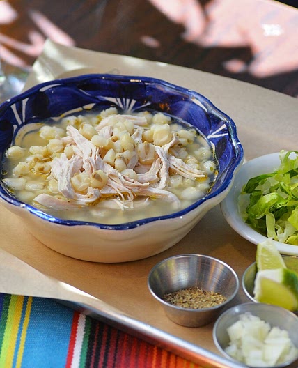 Pozole blanco recipe from Cesar's Killer Margarita's Chef Lulu Duran