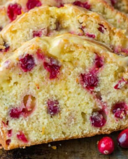 Cranberry Bread with Orange Glaze