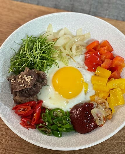 차돌박이 야채 비빔밥❤️