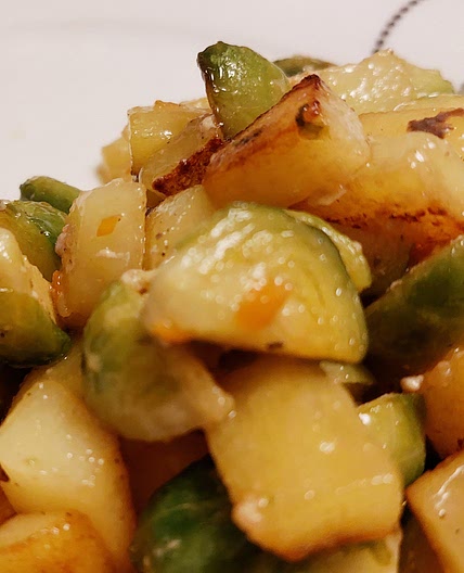 Roasted Potatoes and Brussels Sprouts