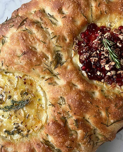 Baked Camembert Focaccia